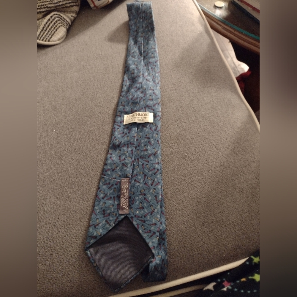 Strathmore By Anderson-Little Dark Green Textured Silk Tie
